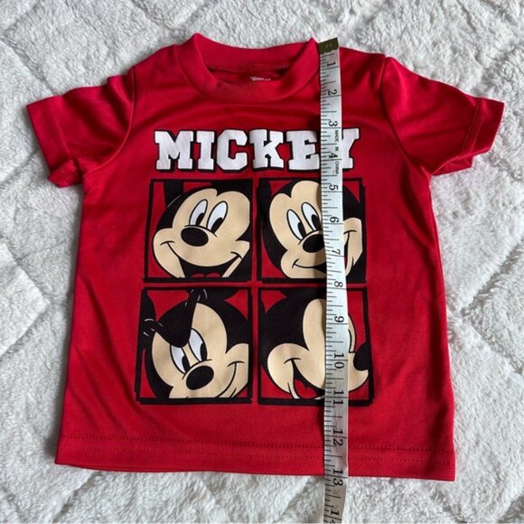 Disney | Red Mickey Mouse Faces & Emotions Short Sleeve Tee | Size 12 Months - Picture 8 of 8